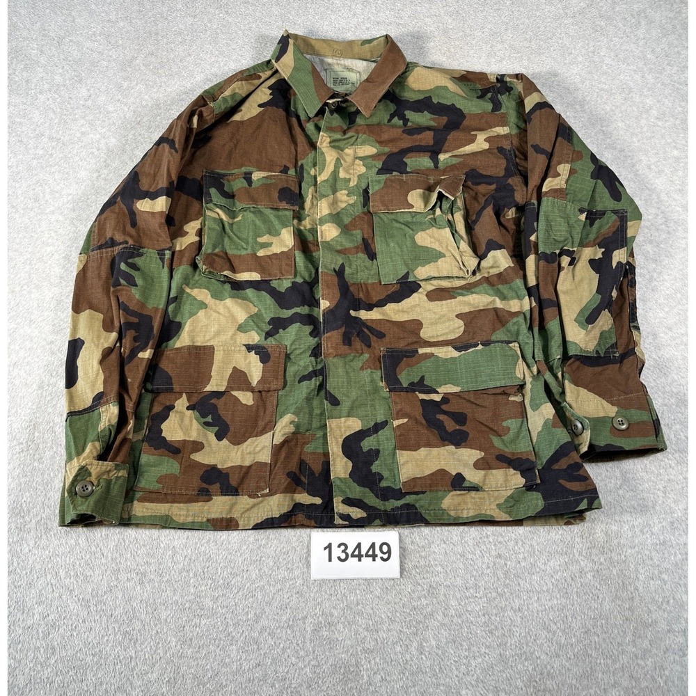 Vintage 1995 American Apparel Combat Coat Mens M Camo Excellent Ripstop Jacket